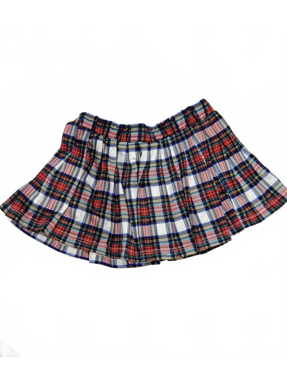 VTG Y2K Frederick’s of Hollywood Red Plaid Pleated Micro Mini Skirt Small